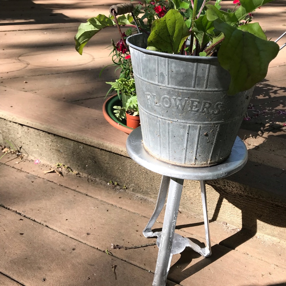 Antique milking stool